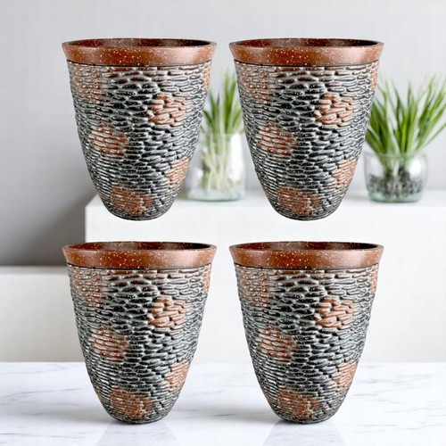 Rustic Stone Look Planter 45.6cm Tall Brown Single/2/4 Packs - Picture 36 of 41