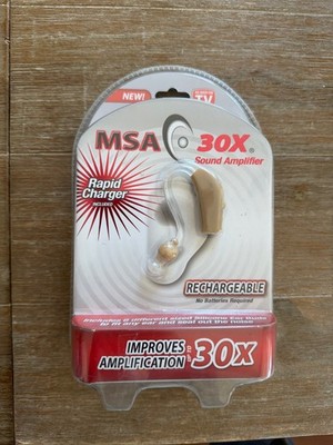 MSA 30X Sound Amplifier Rechargeable Hearing Device NEW As Seen On TV New Sealed