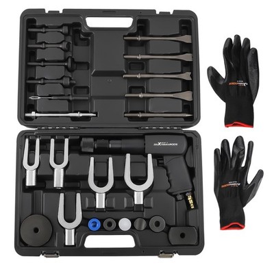 Hammer Kit, 25 PCS Multi-functional Pneumatic Hammer Piece Chisel Set, 2100 B...