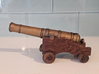 Civil War Antique 19th Century Brass Ships Signal Cannon Nautical Historical 6"
