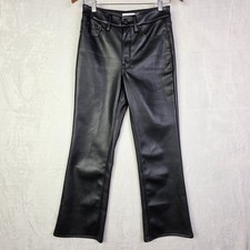 Good American Good Classic Bootcut Faux Leather Pants Womens 4/27 Black