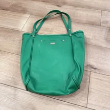 Jewell by Thirty One Daring Abbey Purse 14"x12"x3" Green Bucket Tote Handbag