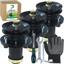 POSEAGLE 3 Pack Pre-Greased 539131898 Spindle 532173434 Pulley for Husqvarna
