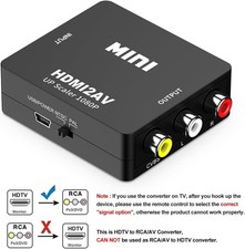 HDMI To AV Adapter Converter Cable CVBS 3RCA 1080P Composite Video Audio