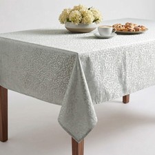 Mint Jacquard Wedding Tablecloth On The Vine Polyester Dining Cover Custom