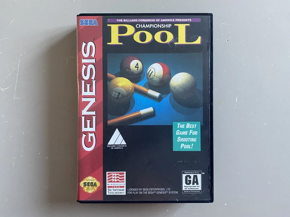 Championship Pool, Sega Genesis Megadrive, NTSC Complete - Image 2 of 4