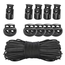 20PCS Plastic Spring Cord Lock for Drawstring,1/8 Inch 65Ft Elastic Cord Small P