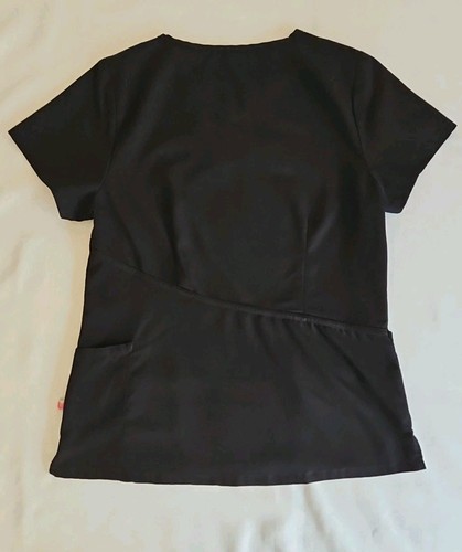 Urbane Ultimate Scrub Top w/6 Utility Pockets Black V-Neck Women's Size Small - Picture 2 of 9