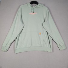 Carhartt Hoodie Womens XL Green Force Relaxed Fit TS5569-M Pullover Sweatshirt