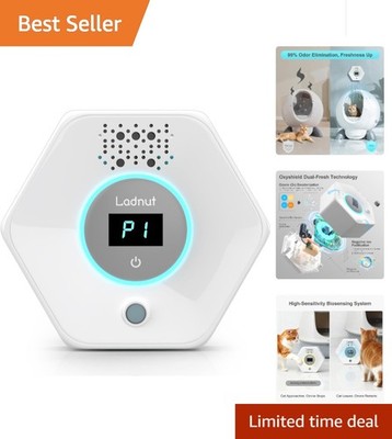 Cat Litter Odor Deodorizer - Ozone & Negative Ion Cat Odor Eliminator with Senso