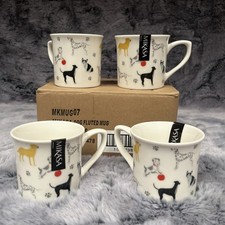Mug 250ml Dog Fluted Mikasa Ceramic Microwave Dishwasher Safe Everyday Use