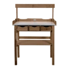 Plant table with storage.