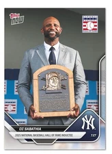 C.C. Sabathia HALL OF FAME Inductee - 2025 Topps Now New York Yankees
