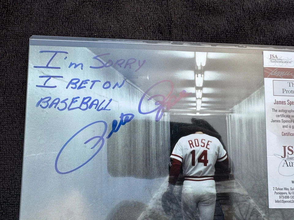 Pete Rose Signed 8x10 “I’m Sorry I Bet On Baseball” Photo Beckett COA Reds - Image 2 of 4