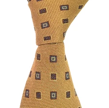 Paul Stuart Necktie Made In Italy Geometric Woven Silk Wool Blend Tie 60x3.75" 