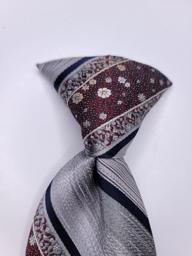 The Men'S Shop Jcpenny Mens Formal Necktie 18"Lx3.5"W Gray/Burgundy Neck Tie - Bild 4 von 7