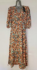 BLUE VANILLA Ladies multicoloured midi tea dress size 8 bnwt  (A327)