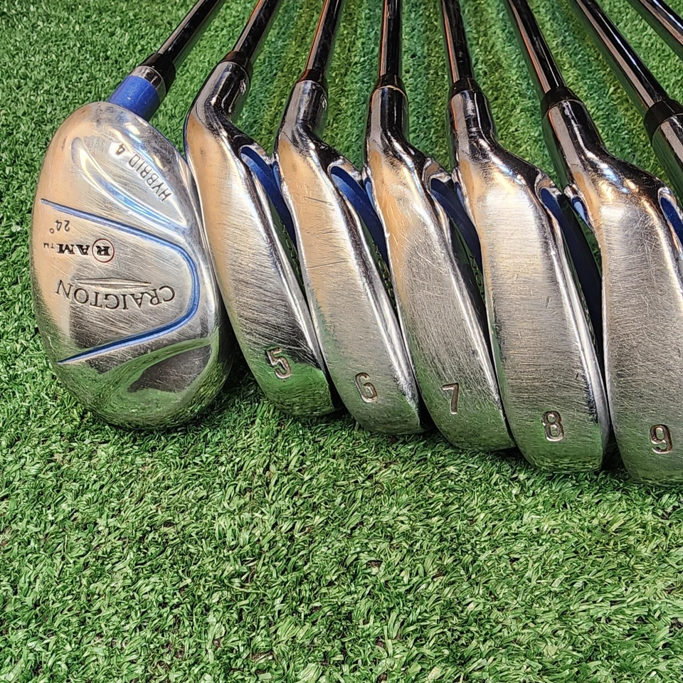 RAM CRAIGTON 8 piezas para dama Juego de hierros 4-9, SW, PW, R Flex varilla de acero para diestros  Foto 3 de 4