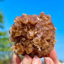 234G Large Brown Aragonite Sputnik Crystal Cluster-Raw Natural Mineral Specimen