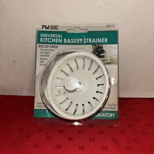 Plumb Works Universal Kitchen Sink Basket Strainer Biscuit Finish New In Package