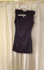 Zara Asymmetric Neck Bodycon Mini Dress Black Med NWT