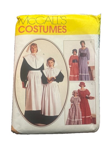 MCCALLS Womens PILGRIM HAT APRON DRESS PATTERN 8335 SIZE XL 20, 22 Cut