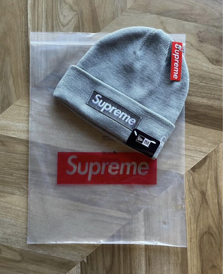 Supreme Gray Adjustable Beanie Hat Men Designer Classic Winter Casual