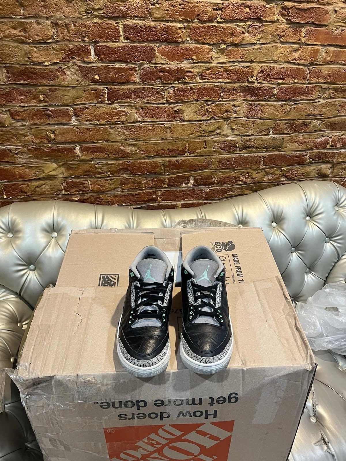 Air Jordan 3 Green Glow taglia 11 5 (nb)