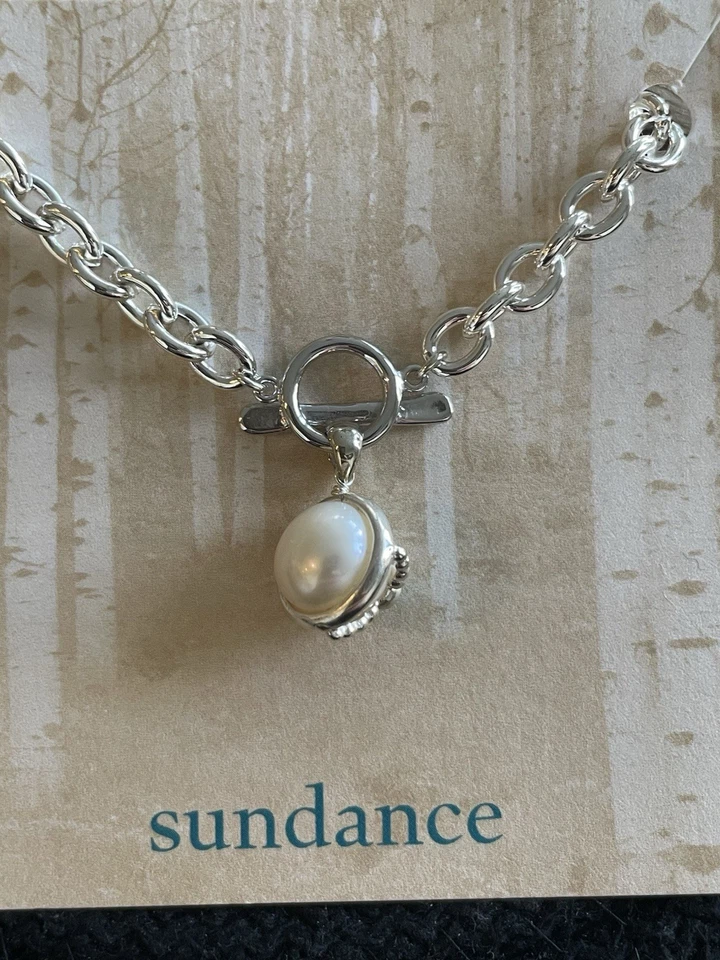 NUEVO Catálogo de joyas Sundance pulsera de plata turquesa perla enjaulada de Chan Luu Foto 3 de 4