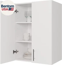 24 X 33 Inch Wall Cabinet Set of 1, Kitchen Wall Mounted Wooden Storage Cabinet,