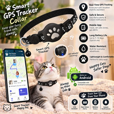 Cat Tracker Finder GPS Collar Waterproof Electronic Pet Locator fit iOS Android