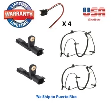 4 ABS wheel speed sensor Front Rear with 4 Connectors Fit JEEP LIBERTY 2006-2007