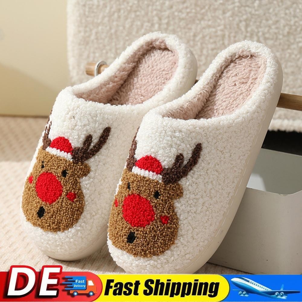 APL Pantofole Natalizie Cervo da Interno Ciabatte Calde per Donna e
