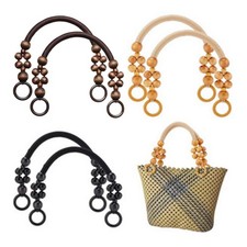 6x Bead Purse Handle Replacement Fashion Chic Replacement Bag Strap for Tote