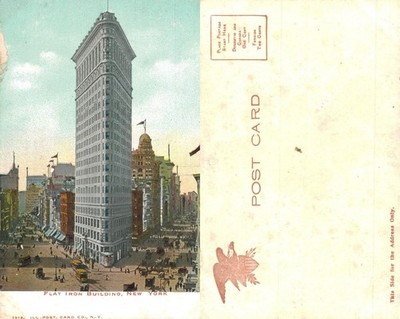 Alte Postkarte - Flacheisengebäude New York City Manhattan UNBESPIELT