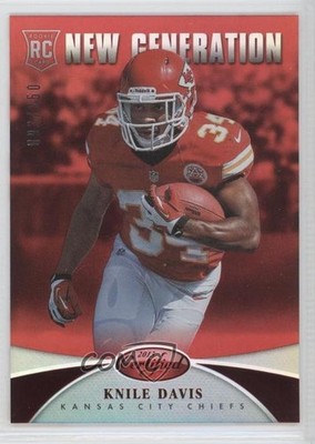 2013 Certified New Generation Mirror Red 93/250 Knile Davis #254 Rookie RC r7o