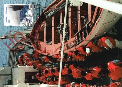 Ansichtskarte ~ INTERNATIONALE MARITIME ORGANISATION, SICHERHEIT AUF SEE