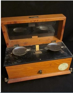 Henry Troemner Antique Apothecary Balance Scale with Wooden Case