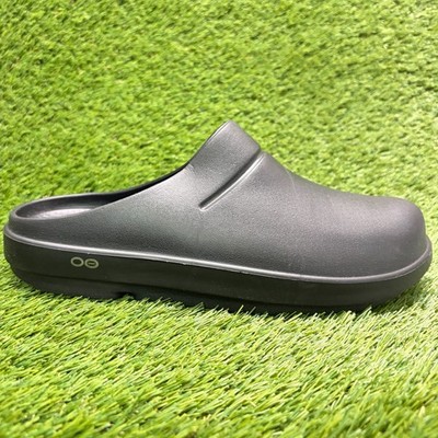 OOFOS OOcloog Clog Mens Size 11 Black Beach Outdoor Slip On Recovery Sandals