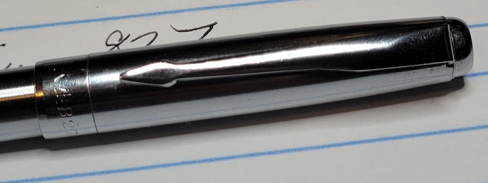 Pluma Estilográfica de Acero Wing Sung 827 Plumín Extrafino Convertidor de Apriete Foto 4 de 4