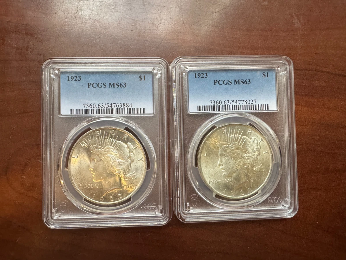 MS 63 Graded 1923 Year Peace Dollars (1921-1935) for sale | eBay