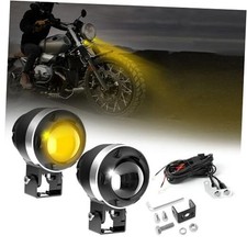 Motorcycle LED Driving Light with Z-Shape Beam, Round 2PCS  Wiring Harness