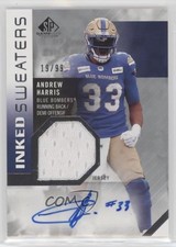 2021 SP Game Used Edition CFL Inked Sweaters 19/99 Andrew Harris Auto 10bd