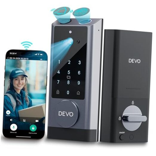 G1 Video Smart Lock with Camera&Doorbell,6-in-1 Keyless Entry Door Lock with