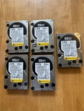 Lot of 5 WD RE4-GP 2TB SATA 3.5” Hard Drives WD2003FYPS Untested Parts Repair