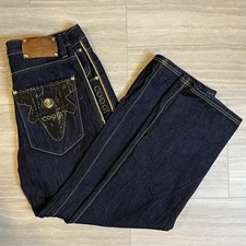 Vintage COOGI Double Snake Logo Jeans Dark Wash Snakeskin - Men's 36 X 34