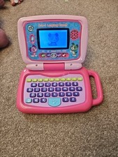 LeapFrog 2 in 1 LeapTop Touch Laptop Pink Learning Tablet for Kids Working 