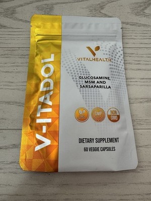 Vital Health V-ItaDol Glucosamine HCl MSM Sarsaparilla Joint Support 60 Capsules