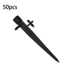 50Pack Adjustable Water Flow Irrigation Dripper Nozzle Stake Emitter Drip