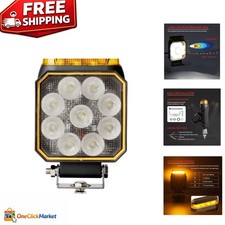 LED Amber Beacon Strobe Light  Work Light   4 Flashing Modes, 10-90V System